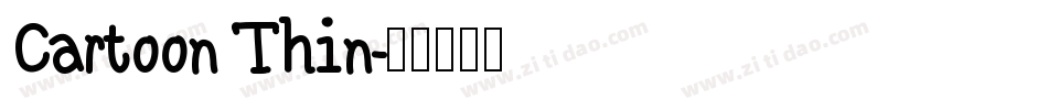 Cartoon Thin字体转换